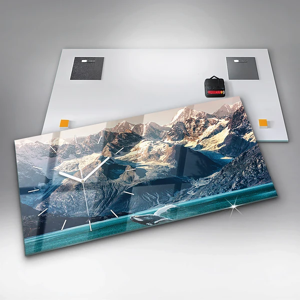 Horizontale Uhr mit motiv Walfisch Wasser