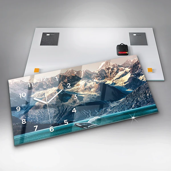 Horizontale Uhr mit motiv Walfisch Wasser