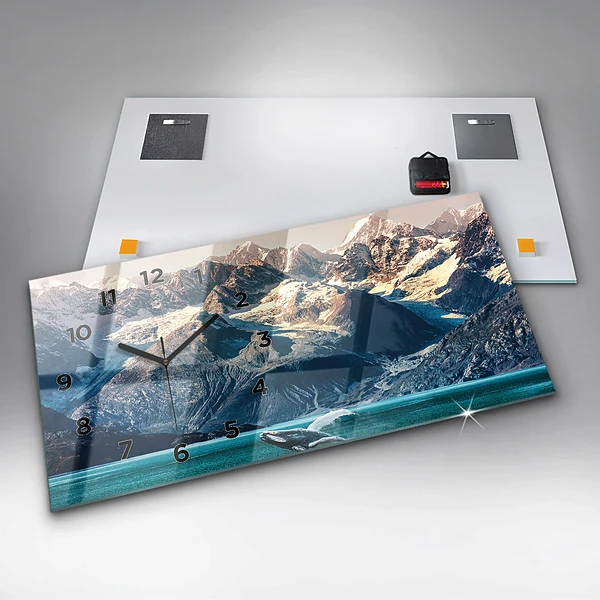 Horizontale Uhr mit motiv Walfisch Wasser