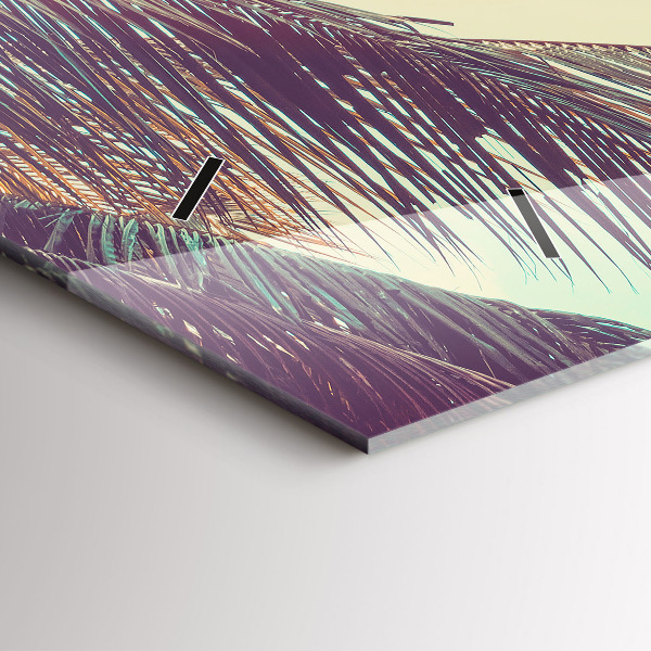 Horizontale Uhr mit motiv Tropische Palmen