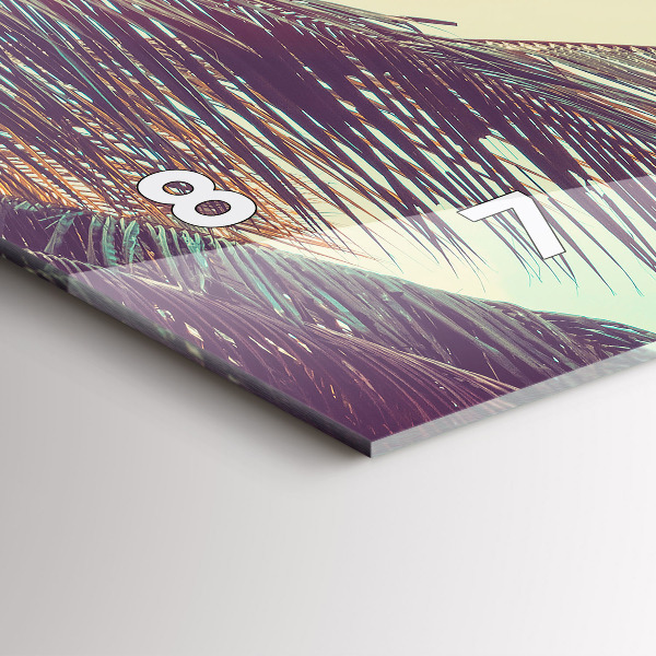 Horizontale Uhr mit motiv Tropische Palmen