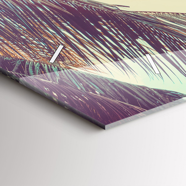 Horizontale Uhr mit motiv Tropische Palmen