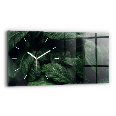 Horizontale Uhr Tropische Monstera