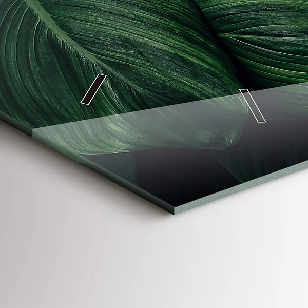 Horizontale Uhr Tropische Monstera