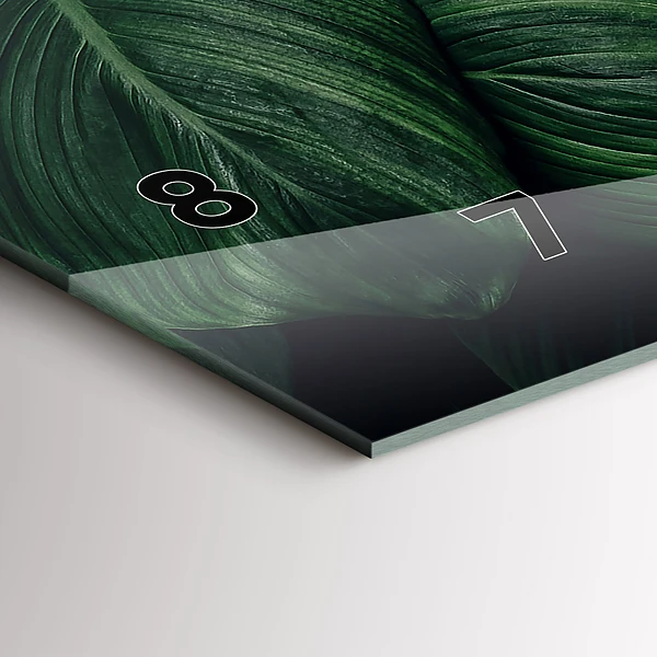 Horizontale Uhr Tropische Monstera