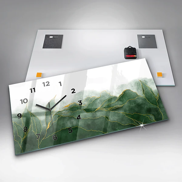 Horizontale Uhr Abstrakte Blätter