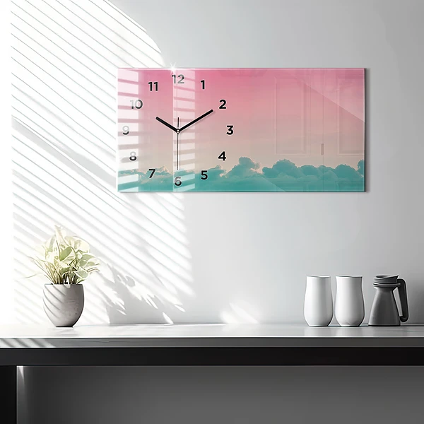 Horizontale Uhr Himmel mit Farbverlauf