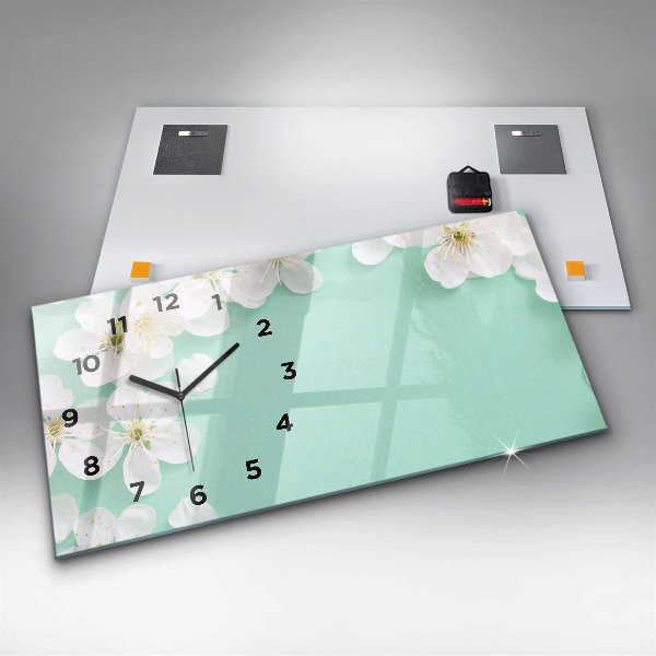 Horizontale Uhr mit motiv Blühende Gänseblümchen