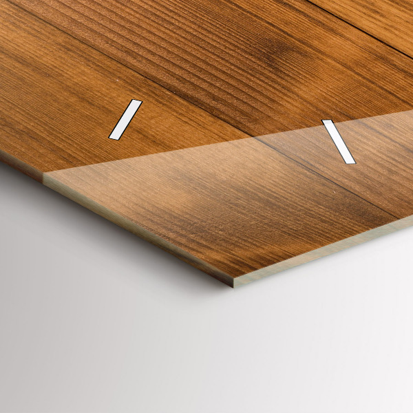 Horizontale Uhr Hölzerne Bretter