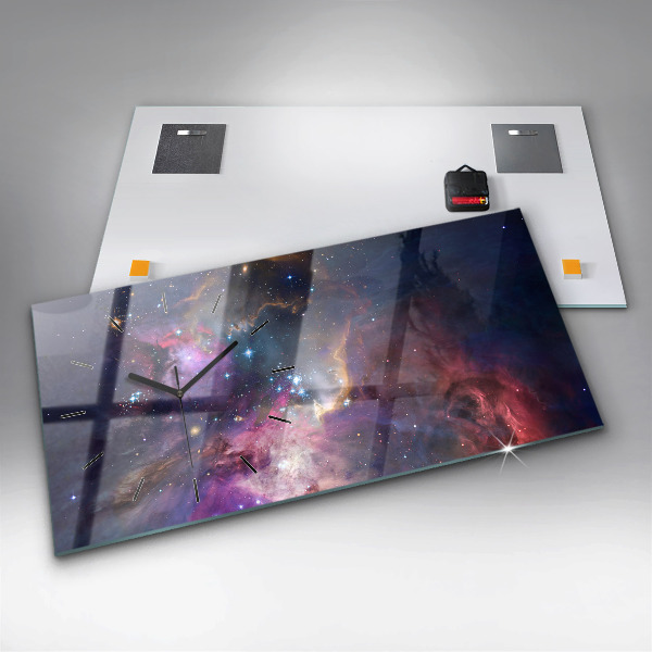 Horizontale Uhr Galaxie Welt