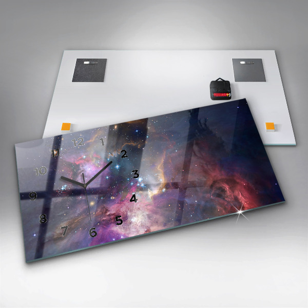 Horizontale Uhr Galaxie Welt