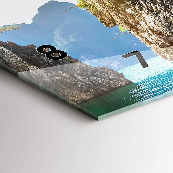 Horizontale Uhr mit motiv See der Natur Bäume