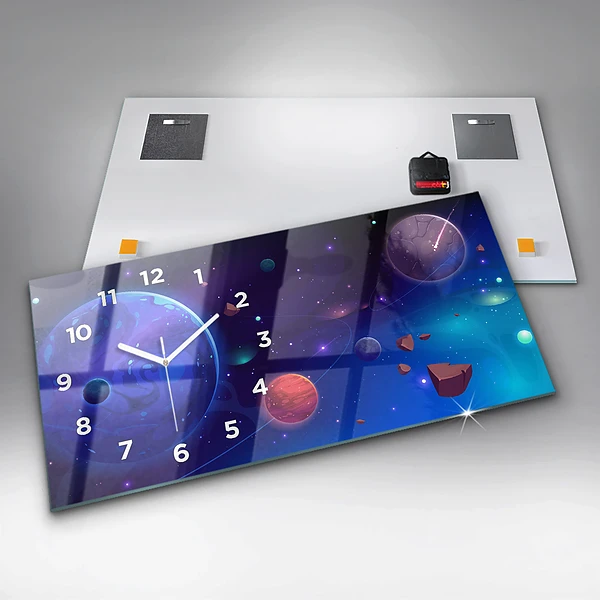 Horizontale Uhr mit motiv Galaxie der Planeten