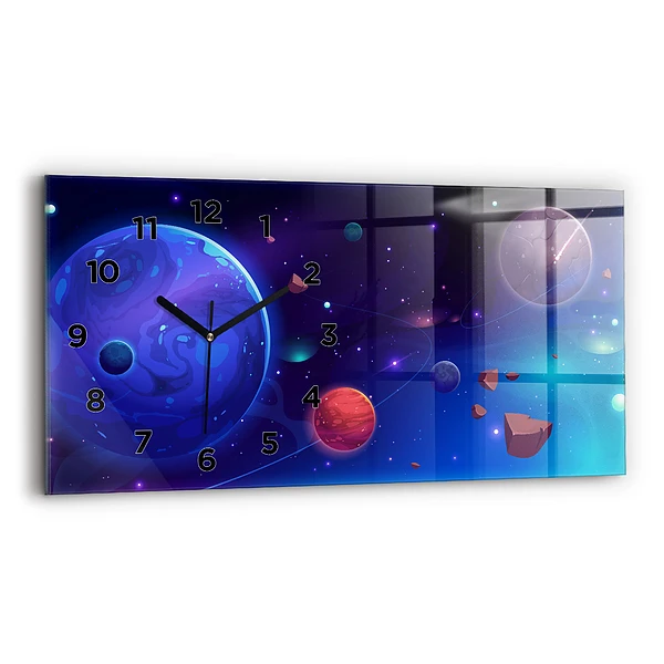 Horizontale Uhr mit motiv Galaxie der Planeten