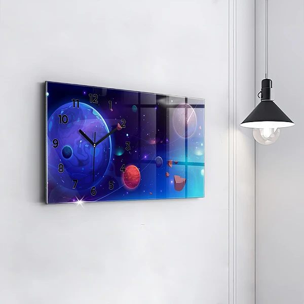 Horizontale Uhr mit motiv Galaxie der Planeten