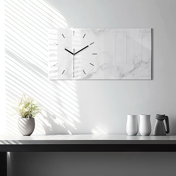 Horizontale Uhr mit motiv Marmor