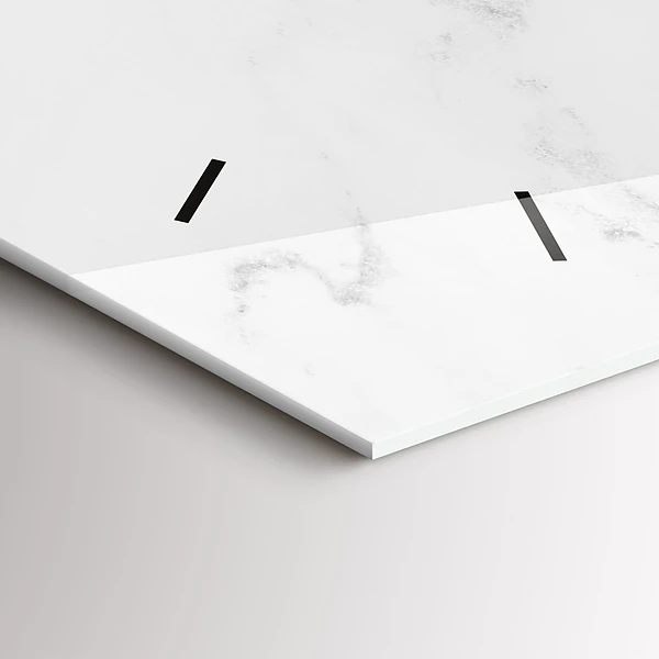 Horizontale Uhr mit motiv Marmor