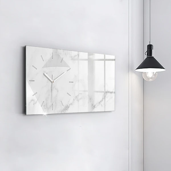 Horizontale Uhr mit motiv Marmor