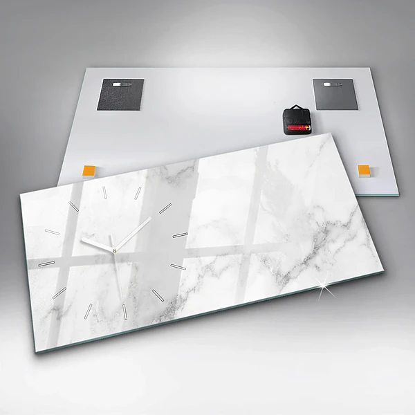 Horizontale Uhr mit motiv Marmor