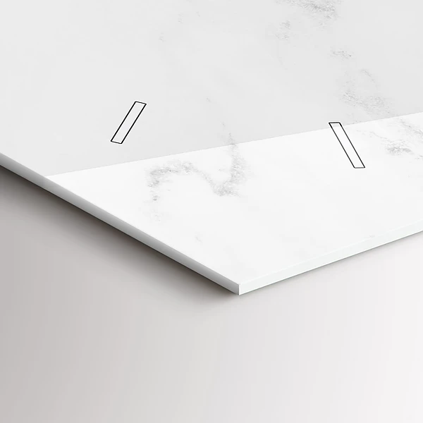 Horizontale Uhr mit motiv Marmor
