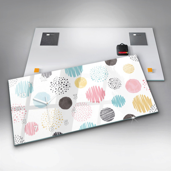 Horizontale Uhr mit motiv Geometrisches Muster