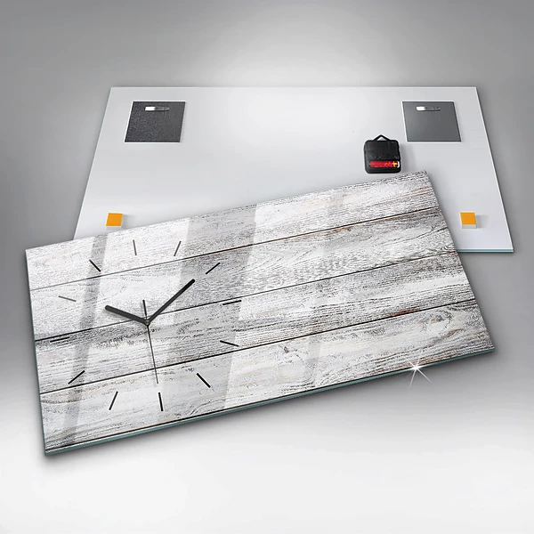Horizontale Uhr mit motiv Bemalte Bretter