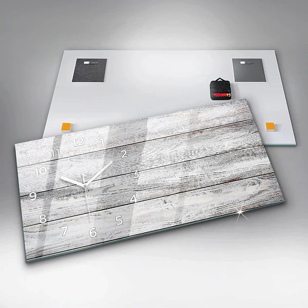Horizontale Uhr mit motiv Bemalte Bretter