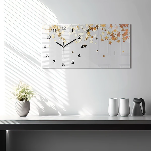 Horizontale Uhr Sterne
