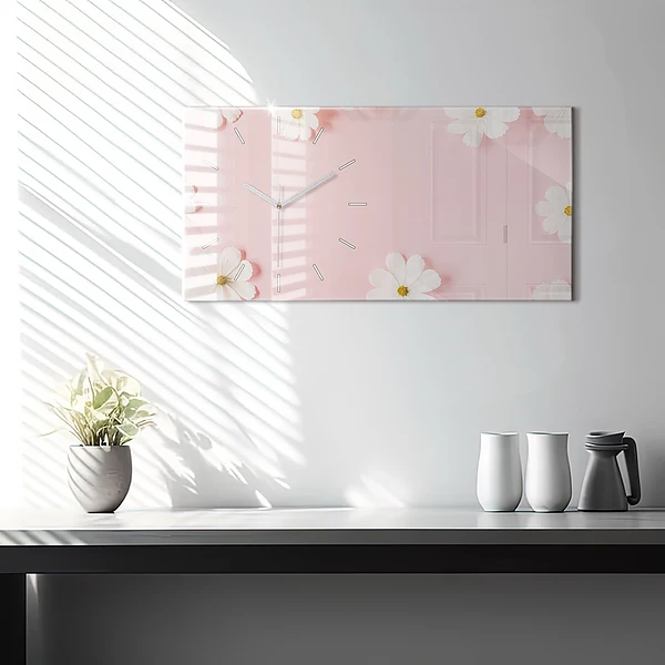 Horizontale Uhr mit motiv Gänseblümchen