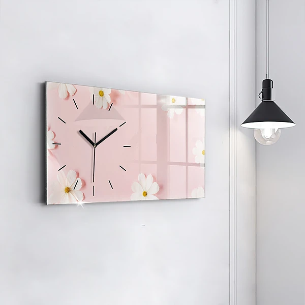 Horizontale Uhr mit motiv Gänseblümchen