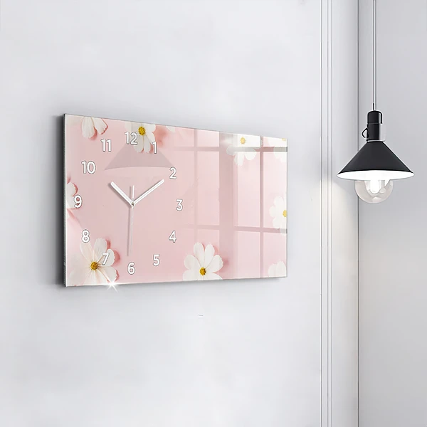 Horizontale Uhr mit motiv Gänseblümchen