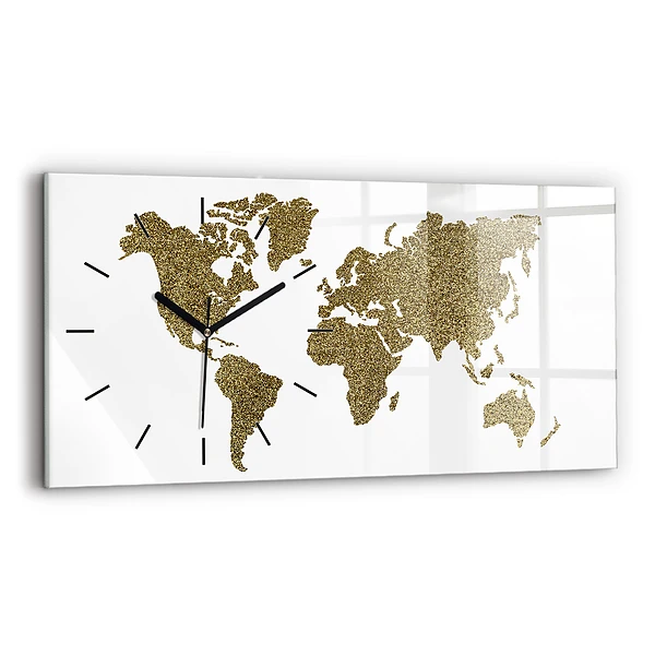 Horizontale Uhr mit motiv Weltkarte