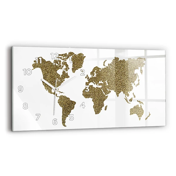 Horizontale Uhr mit motiv Weltkarte