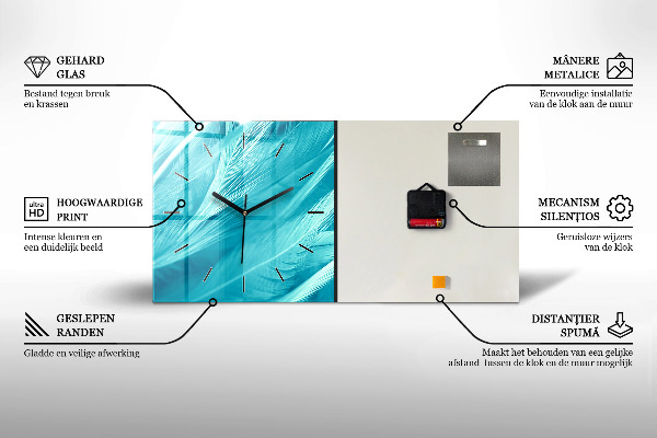 Horizontale Uhr mit motiv Seelandschaft