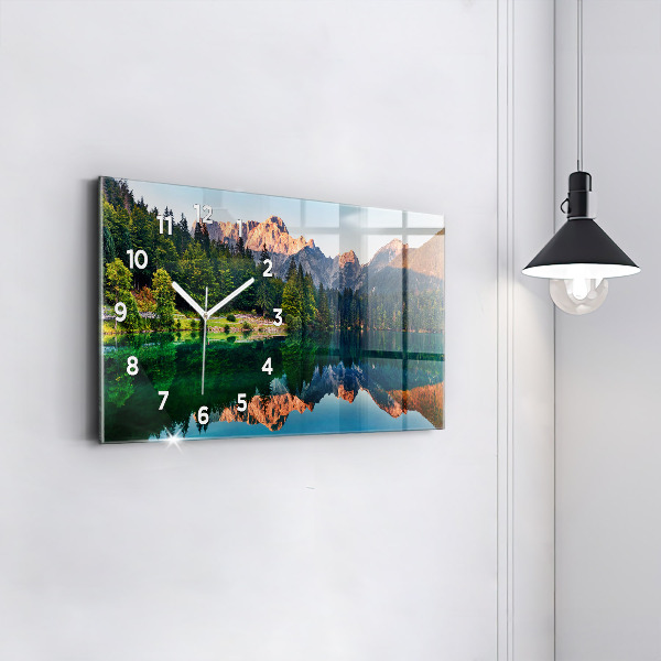 Horizontale Uhr mit motiv Seelandschaft