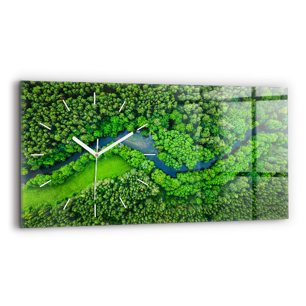Horizontale Uhr Fluss im Wald