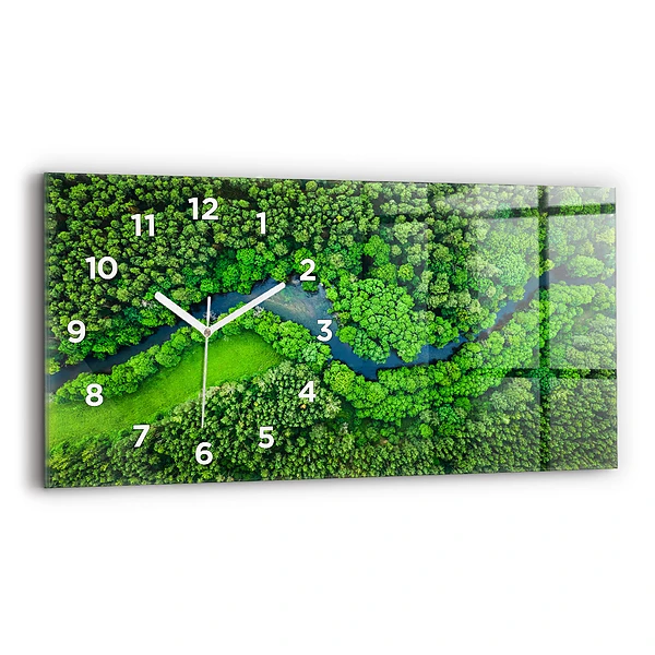 Horizontale Uhr Fluss im Wald