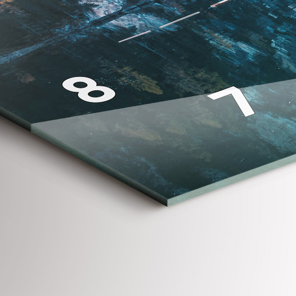 Horizontale Uhr mit motiv Boote auf einem See