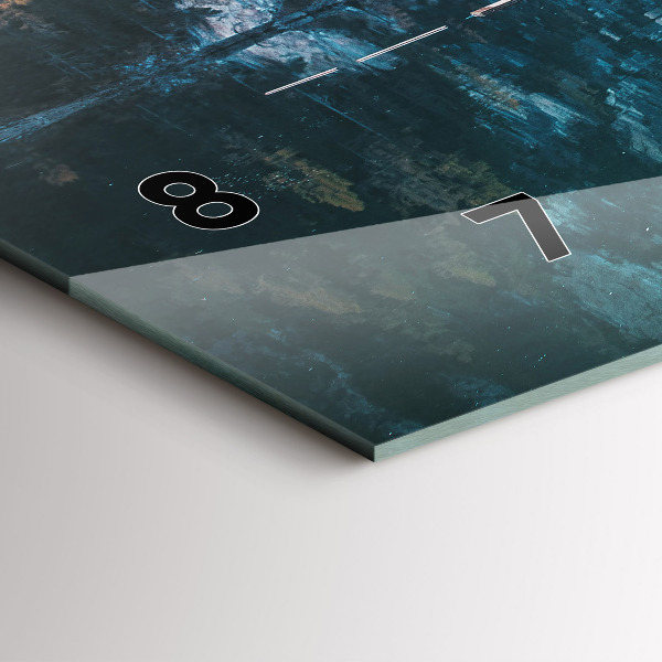 Horizontale Uhr mit motiv Boote auf einem See