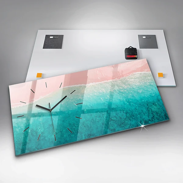 Horizontale Uhr mit motiv Strand Meersand