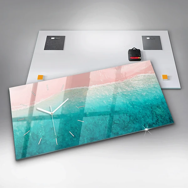 Horizontale Uhr mit motiv Strand Meersand