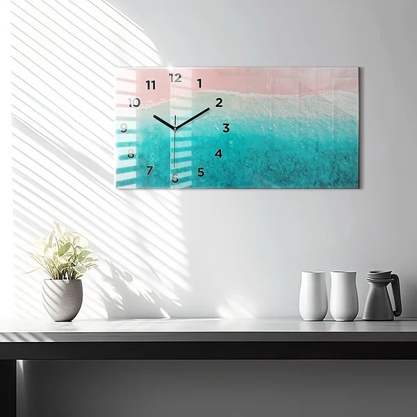 Horizontale Uhr mit motiv Strand Meersand