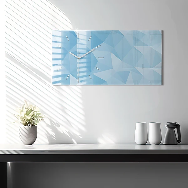 Horizontale Uhr mit motiv Dreiecke abstrakt
