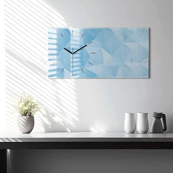 Horizontale Uhr mit motiv Dreiecke abstrakt