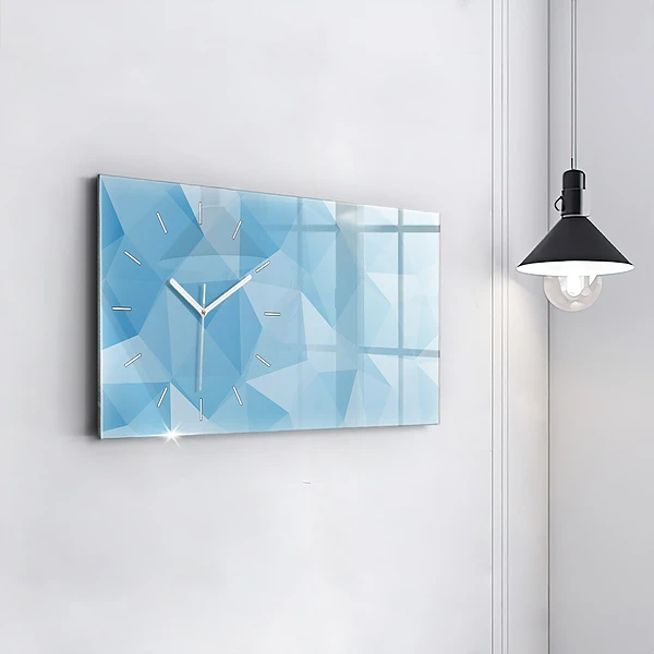 Horizontale Uhr mit motiv Dreiecke abstrakt