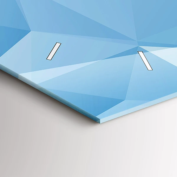 Horizontale Uhr mit motiv Dreiecke abstrakt