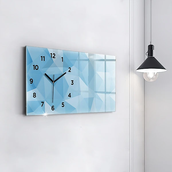 Horizontale Uhr mit motiv Dreiecke abstrakt