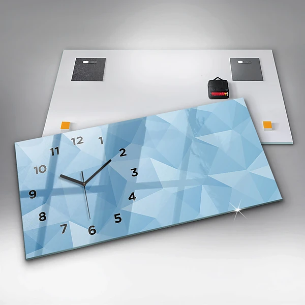 Horizontale Uhr mit motiv Dreiecke abstrakt