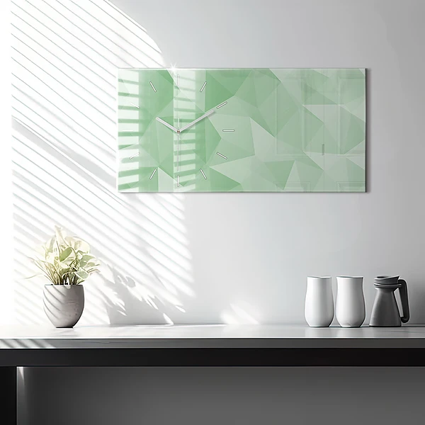 Horizontale Uhr mit motiv Dreiecke abstrakt