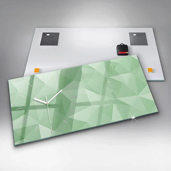 Horizontale Uhr mit motiv Dreiecke abstrakt